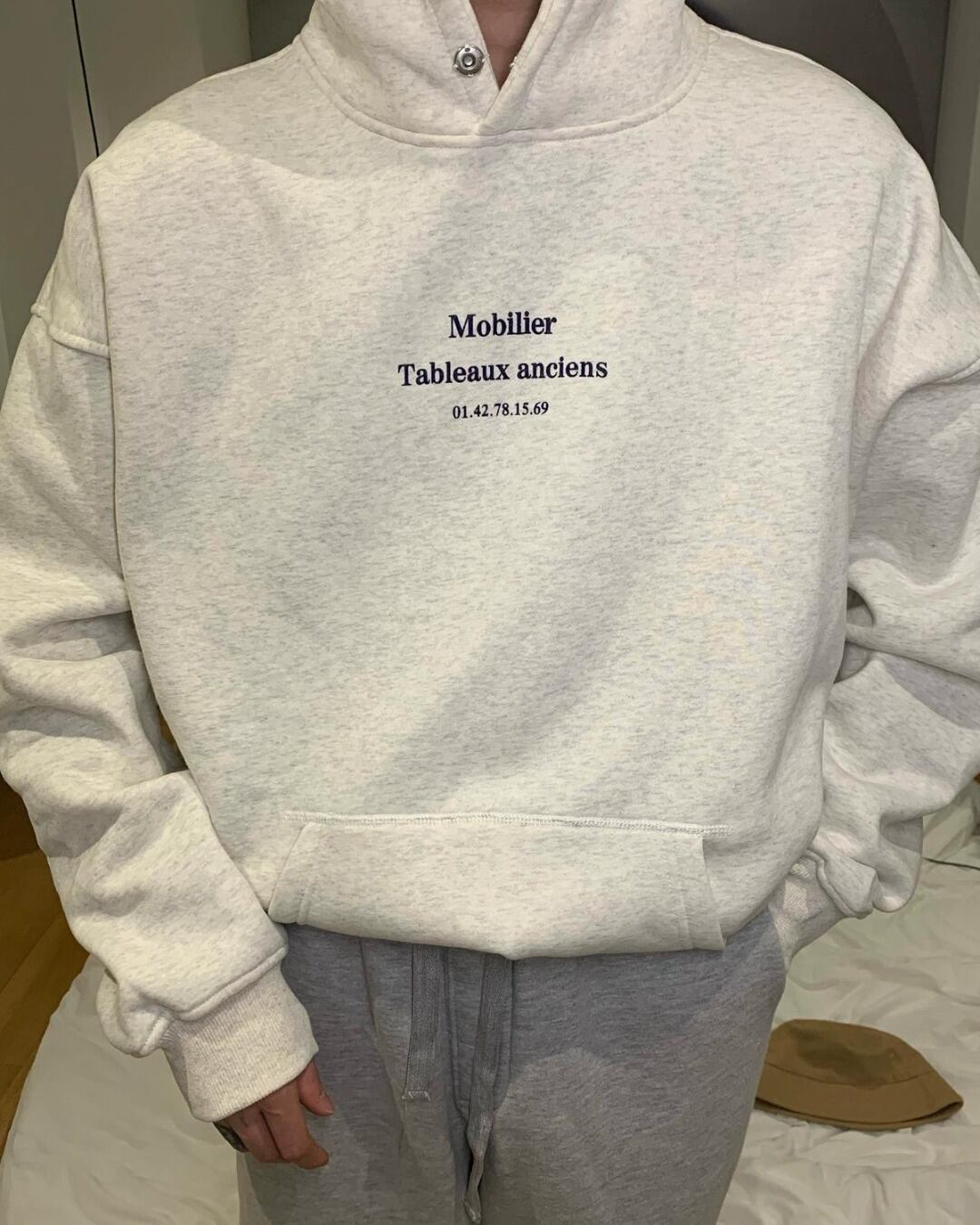 ルーズ スウェット フーディー パーカー シンプル