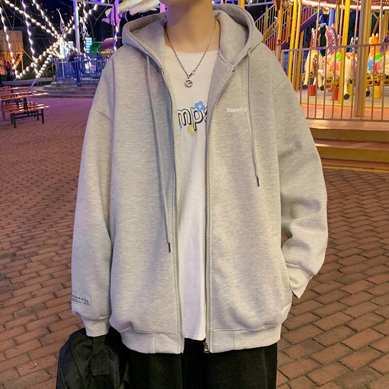 ジップパーカー オーバーサイズ ストリート