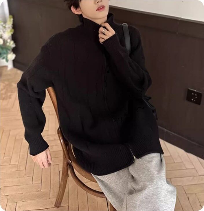ユニセックスカーディガン ジップアップカップル韓国