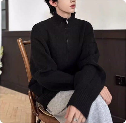 ユニセックスカーディガン ジップアップカップル韓国