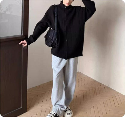 ユニセックスカーディガン ジップアップカップル韓国