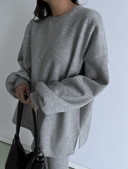 バルーンスリーブ スウェット スリム フレア パンツ SET